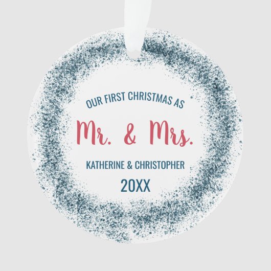 Notre premier Noël marié | Parties scintillant ble (devant)