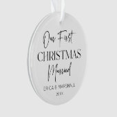 Notre premier Noël Marié Personnalisé Nom Année (devant)