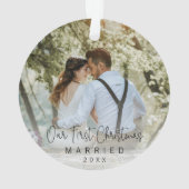 Notre premier Noël Marié Photo Moderne (dos)