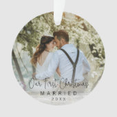 Notre premier Noël Marié Photo Moderne (devant)