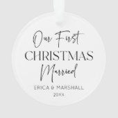 Notre premier Noël mariés nom personnalisé année (dos)