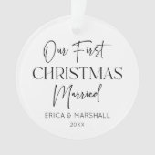 Notre premier Noël mariés nom personnalisé année (devant)