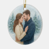 Notre Premier Noël Mariés Ornement (Gauche)