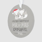 Notre premier Noël mignon Arctic Fox personnalisé (devant)