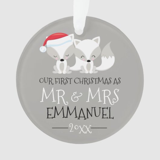 Notre premier Noël mignon Arctic Fox personnalisé (devant)