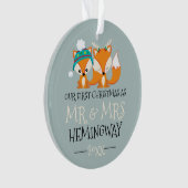 Notre premier Noël mignon Red Fox personnalisé (devant)