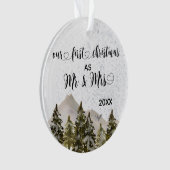 Notre premier Noël Mr & Mrs Hand Lettered Pine (devant)