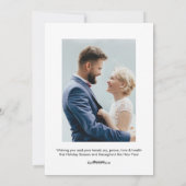 Notre premier Noël Mr & Mrs Holiday 2 Carte photo (Dos)