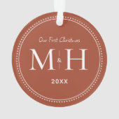 Notre premier Noël Nouveaux mariés Monogram Terrac (dos)