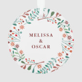 Notre premier Noël Nouvelle Maison Fête Florale (dos)