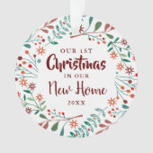 Notre premier Noël Nouvelle Maison Fête Florale (devant)