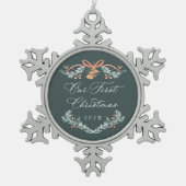 Notre Premier Noël Ornement de Souvenir de Jeunes (Devant)