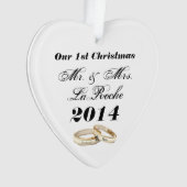 Notre premier Noël personnalisable Mr & Mrs. (devant)