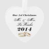 Notre premier Noël personnalisable Mr & Mrs. (dos)