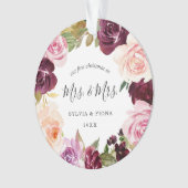 Notre premier Noël Plum Floral Photo Lesbian (devant)