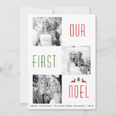 Notre premier Noel premier carte photo de cerfs de (Devant)