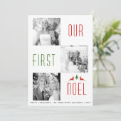 Notre premier Noel premier Noël simple carte photo (Debout devant)