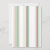 Notre premier Noel rayures de Noël carte photo (Dos)