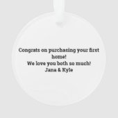 Notre premier ornement à domicile (dos)