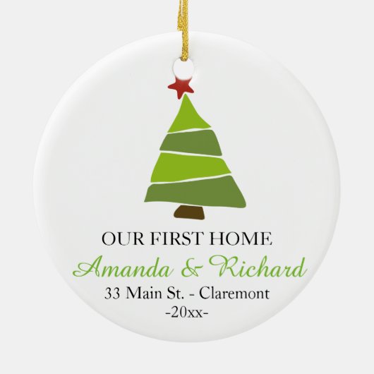 Notre premier ornement à la maison d'arbre de Noël (Dos)