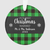 Notre premier ornement acrylique de Noël (devant)