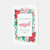 Notre premier ornement d'aquarelle mariée de Noël (Avant gauche)