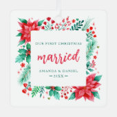 Notre premier ornement d'aquarelle mariée de Noël (Recto)