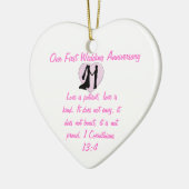 Notre premier ornement de coeur d'anniversaire de (Gauche)