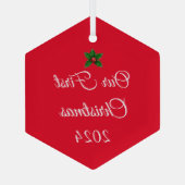 Notre premier ornement de Noël (Verso)