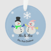 Notre premier ornement de Noël Couple de Neige (devant)