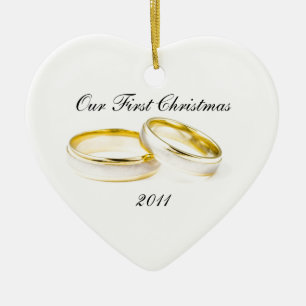 Notre Premier Ornement de Noël en Forme de Coeur