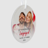 Notre premier ornement de Noël engagé couple (devant)