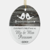 Notre premier ornement de Noël - inséparables - (Droite)