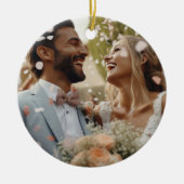 notre premier ornement de noël mariage à main dess (Devant)