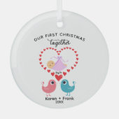 Notre premier ornement de Noël - Verre personnalis (Recto)