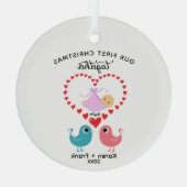 Notre premier ornement de Noël - Verre personnalis (Verso)