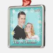 Notre premier ornement de photo de Noël (Gauche)