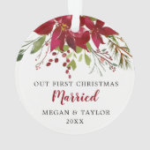 Notre premier ornement Floral Marié de Noël (dos)