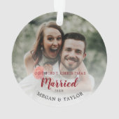 Notre premier ornement Floral Marié de Noël (dos)