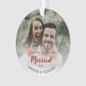 Notre premier ornement Floral Marié de Noël (devant)