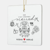 Notre premier ornement photo de Noël Marié (Gauche)