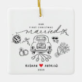 Notre premier ornement photo de Noël Marié (Devant)