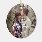 Notre premier ornement photo en couple de Noël (Gauche)