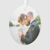 Notre premier ornement photo engagé à Noël (devant)