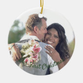 Notre premier ornement photo Mariage de Noël (Devant)