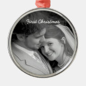 Notre premier ornement photo noir de Noël Damas (Devant)