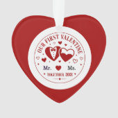 "Notre premier Saint-Valentin" personnalisé M. & M (devant)