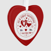 "Notre premier Saint-Valentin" personnalisé M. & M (devant)