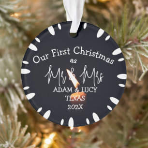 Notre première bougie de Noël Mr et Mrs.