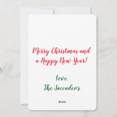 Notre première carte de Noël simpliste (Dos)